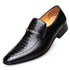 Men's Leather Shoes Casual Business Formal Shoes with Crocodile Pattern